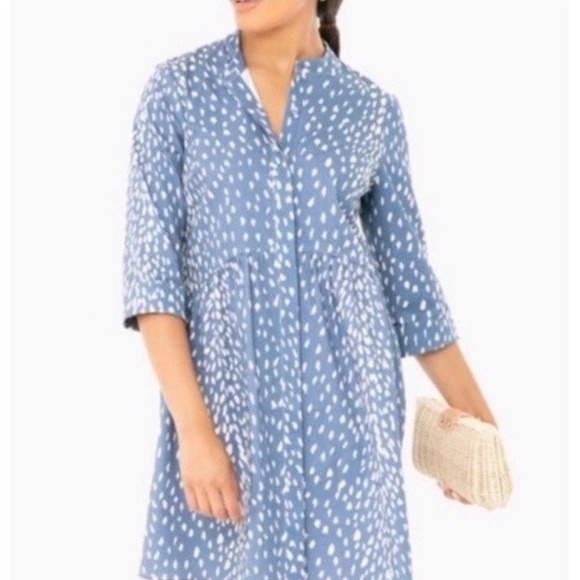 Tuckernuck Dresses & Skirts - Tuckernuck Dress Blue Antelope Royal Shirt Dress Medium Coastal Casual Preppy